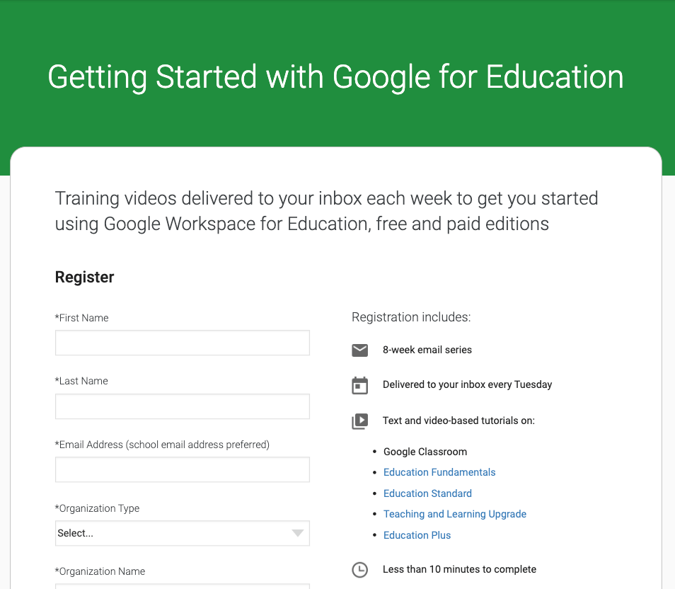 Training Google Education